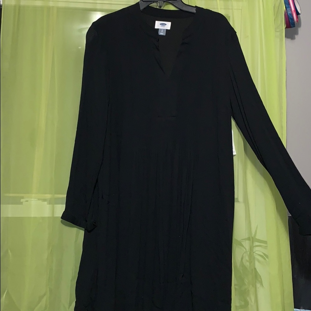 Long sleeved black dress